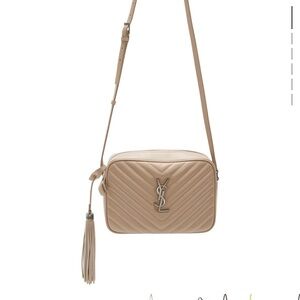 Saint Laurent YSL Classic Lou Beige Camel Camera Crossbody - Authentic